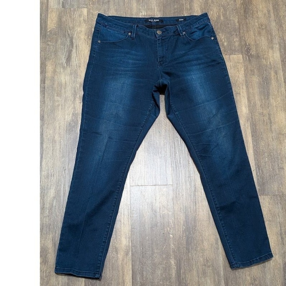 Max Jeans Women Dark Wash Stretch Denim Jeggings Slim Skinny Blue Pants